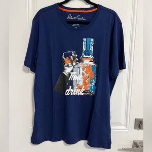 NWT - Robert Graham Men’s “Time to Drink” Graphic Short Sleeve Tee - Size L